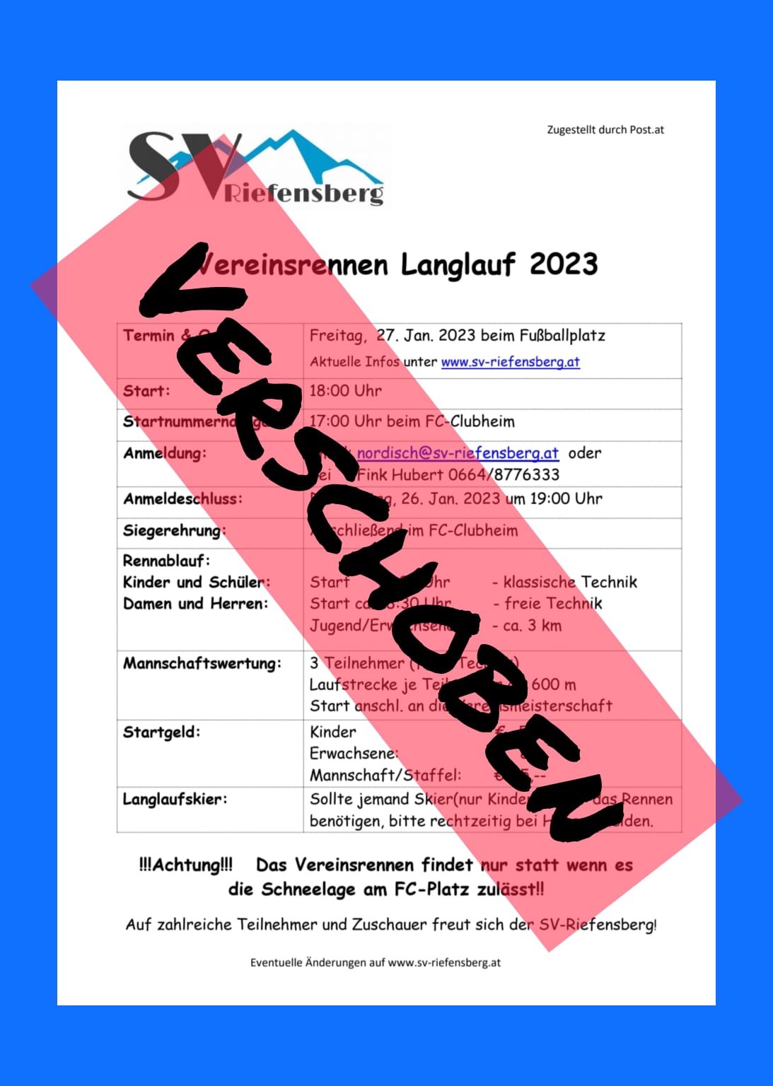 Vereinsrennen Nordisch 2023